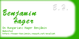 benjamin hager business card